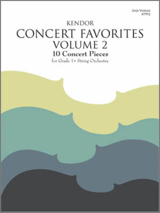 Book cover for Kendor Concert Favorites, Volume 2 - 2nd Violin
