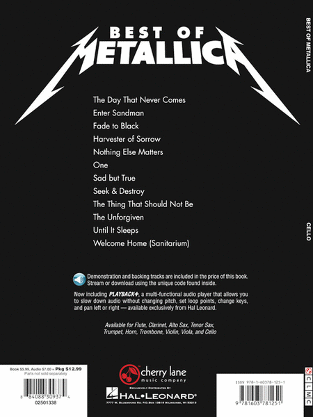 Best of Metallica for Cello image number null