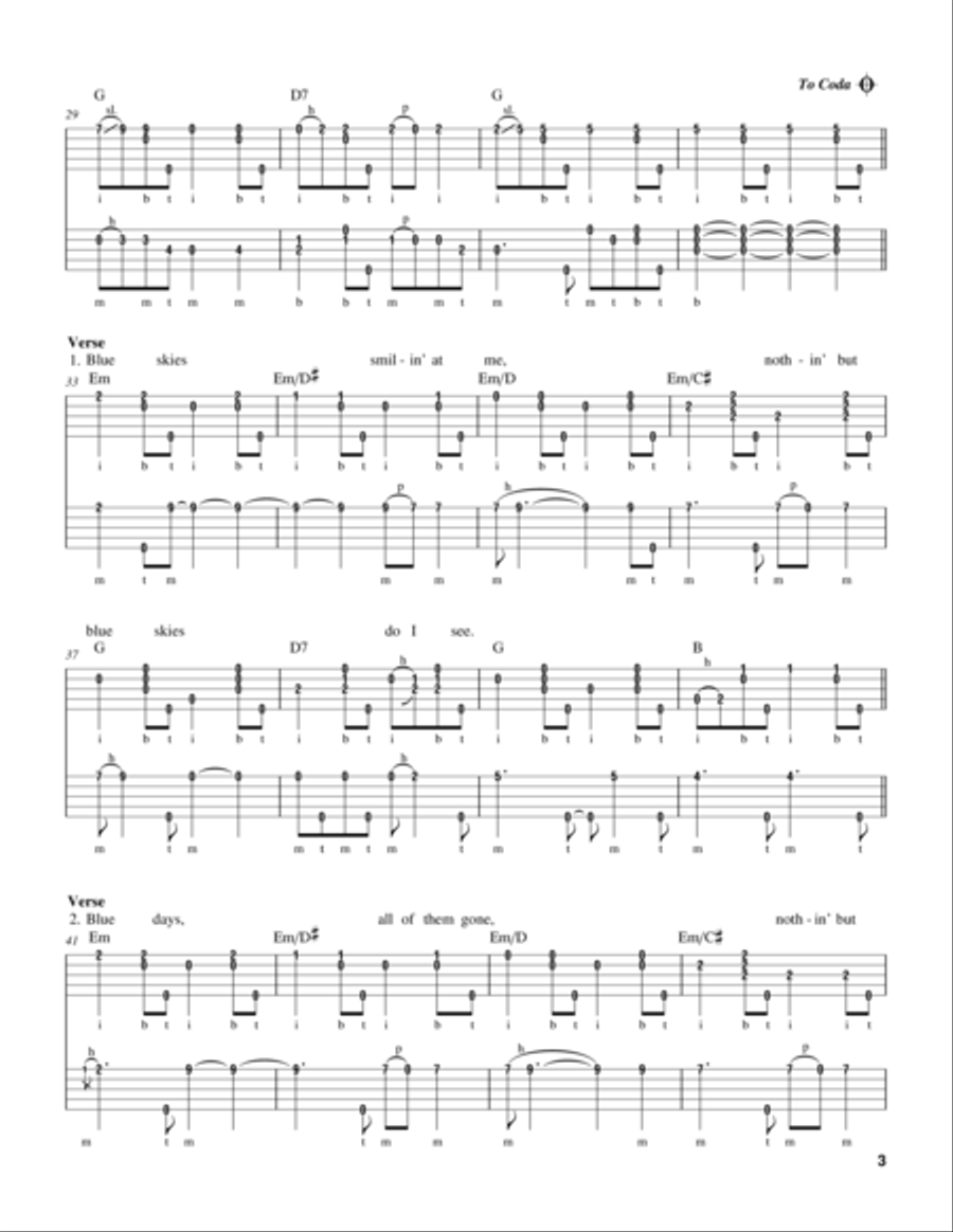 Blue Skies Banjo scores gallery preview page 3
