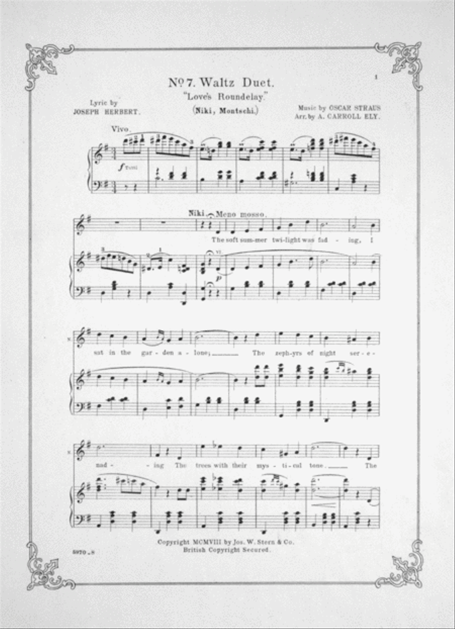 No. 7. Waltz Duet. Love's Roundelay Voice scores gallery preview page 2