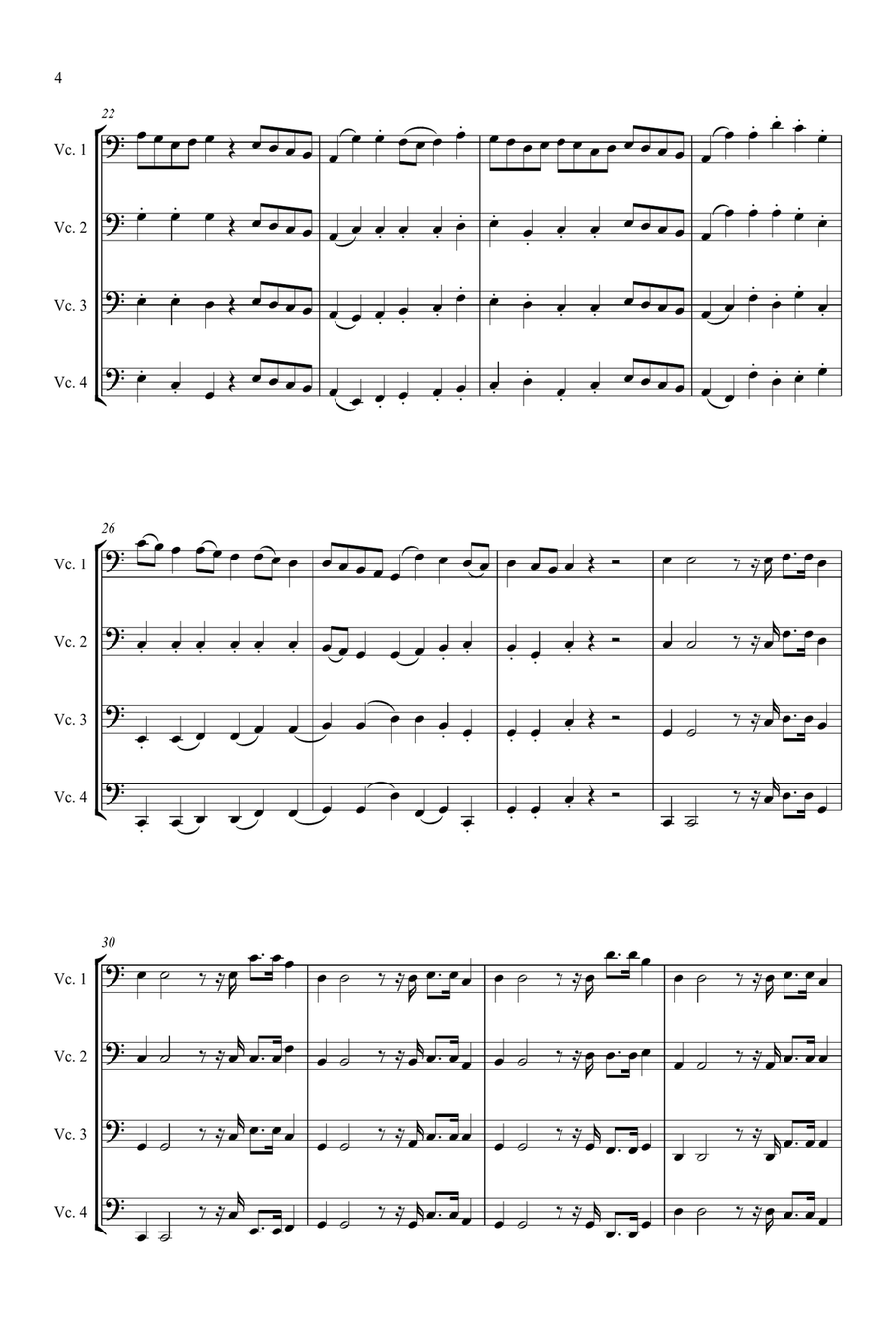 Suite in reinem C-Dur Suite in reinem C-Dur String Quartet scores gallery preview page 4