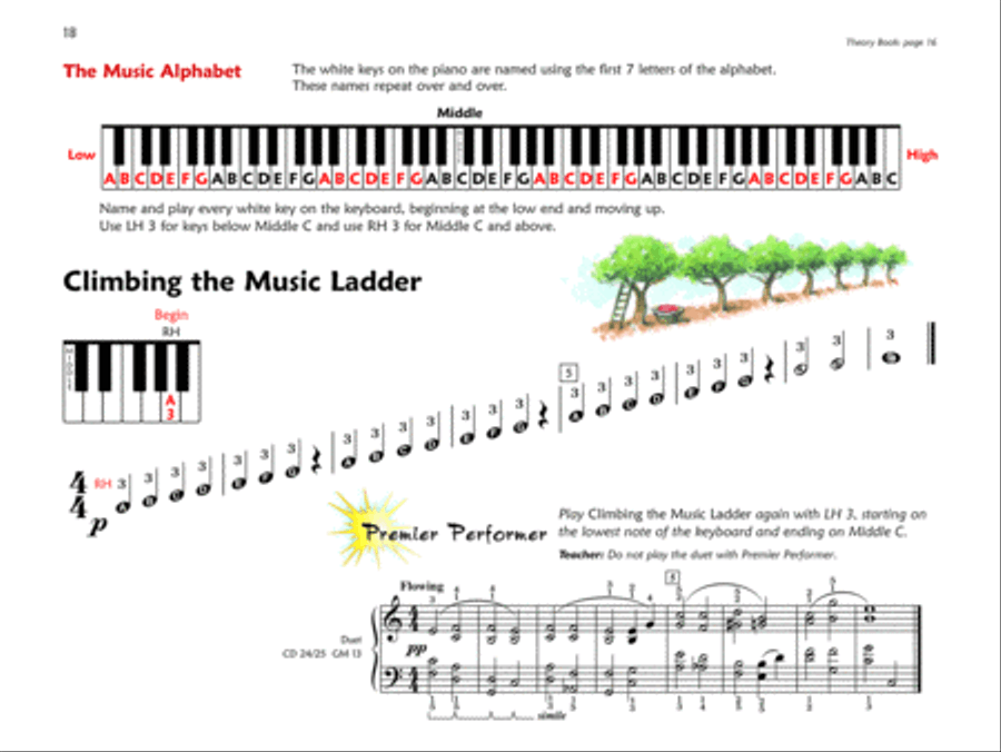 Premier Piano Course Lesson Book, Book 1A Piano Method scores gallery preview page 4