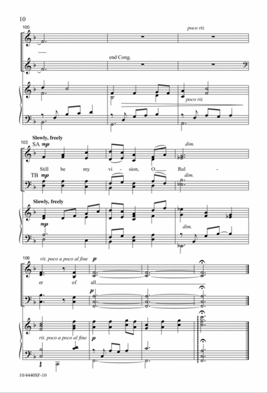 Be Thou My Vision 4-Part scores gallery preview page 10