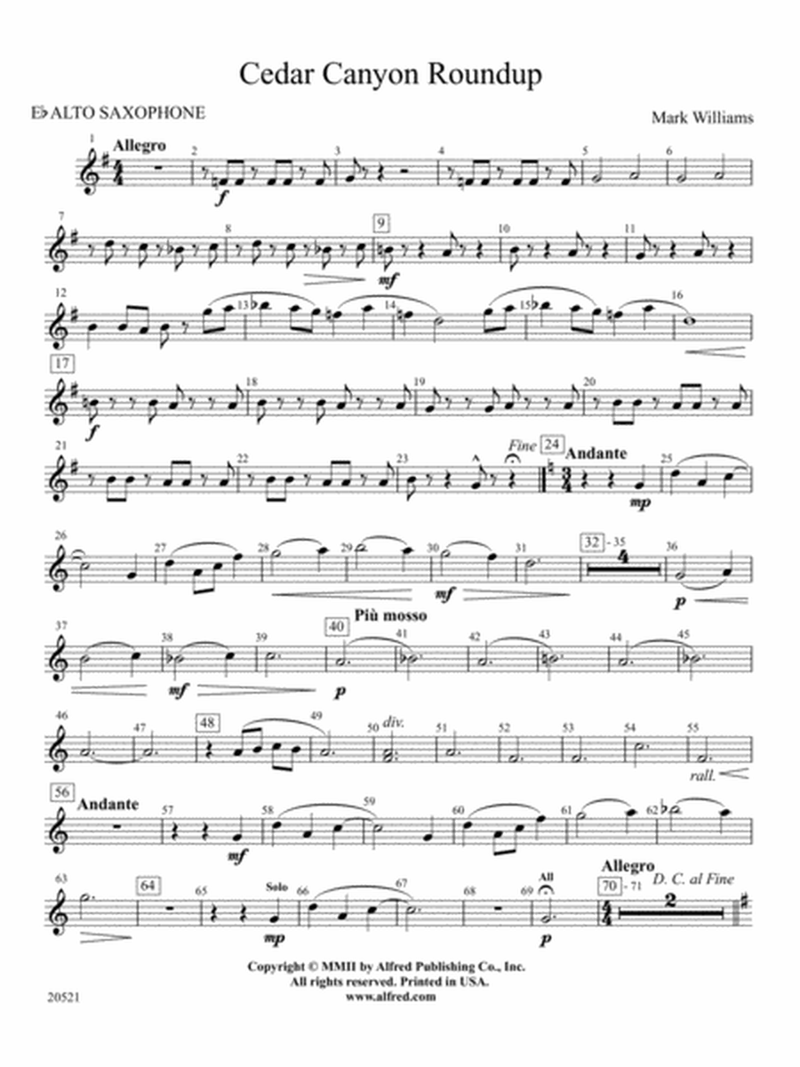 Cedar Canyon Roundup: E-flat Alto Saxophone
