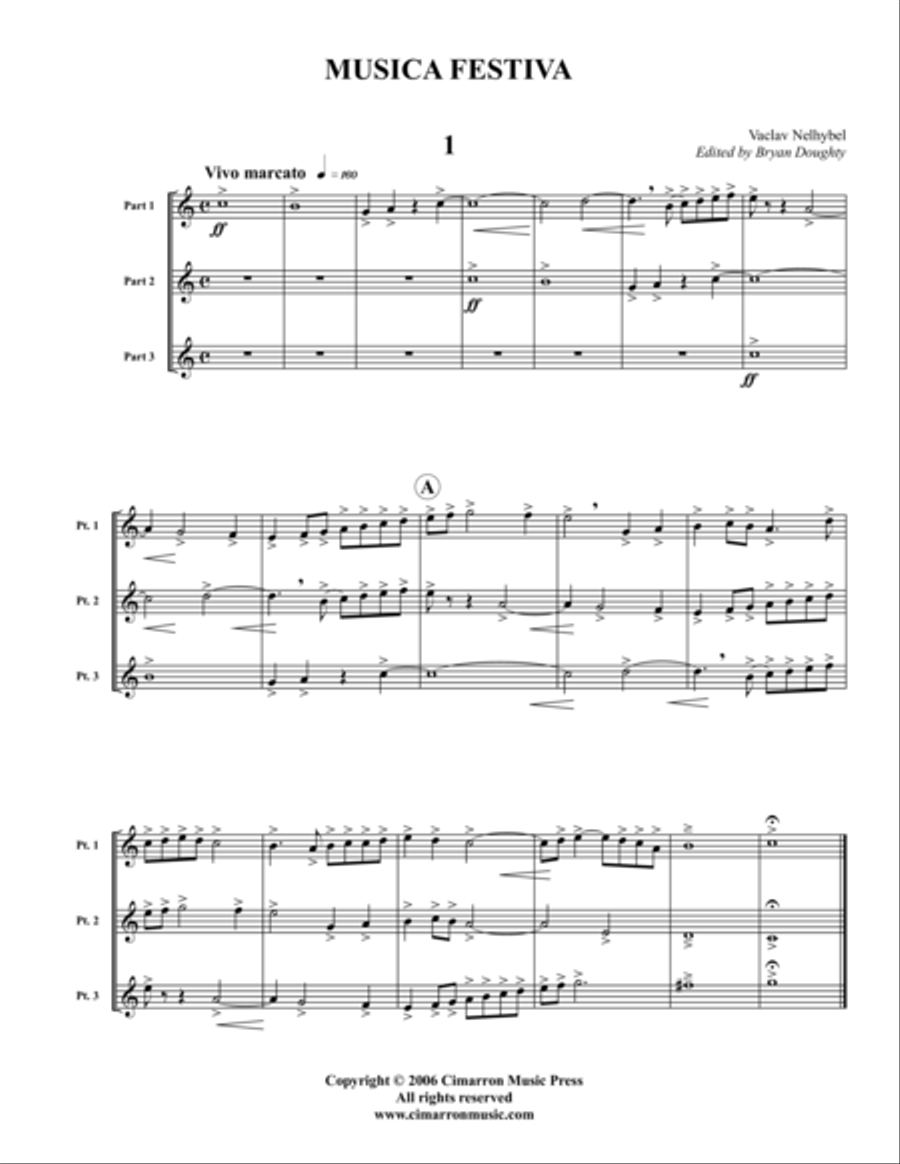 Musica Festiva Musica Festiva Woodwind Trio scores gallery preview page 1