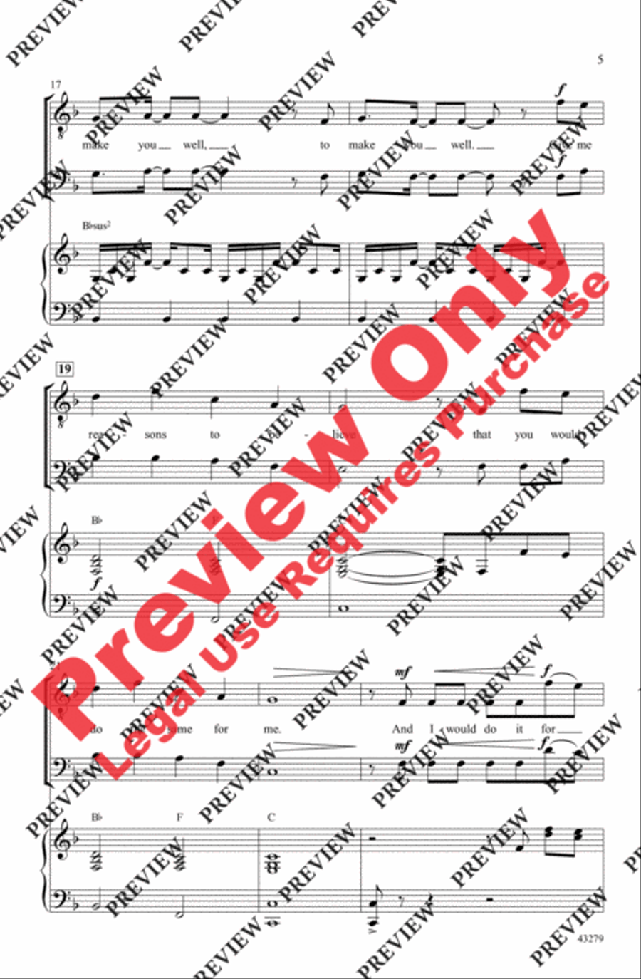 Gone, Gone, Gone Men's Choir scores gallery preview page 5