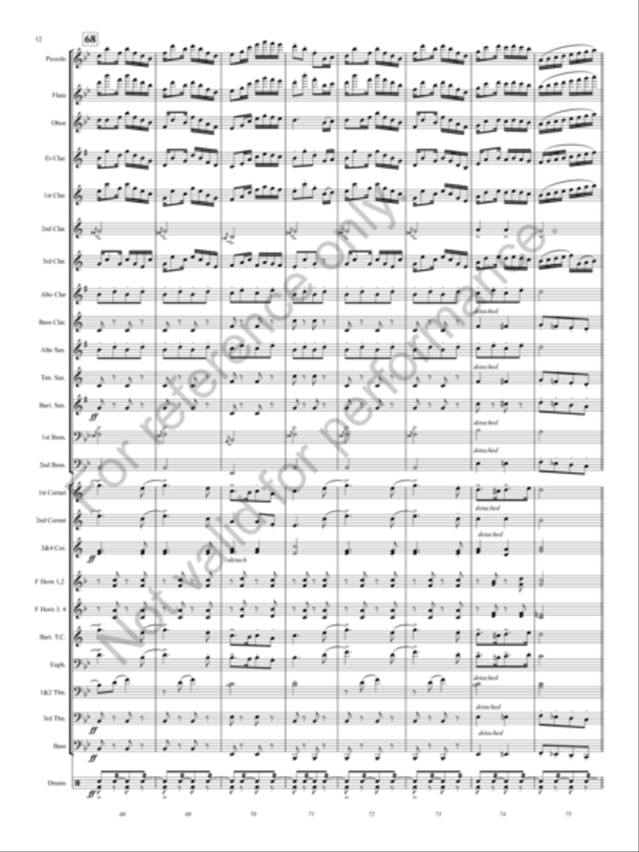 Marching Through Georgia Concert Band scores gallery preview page 9