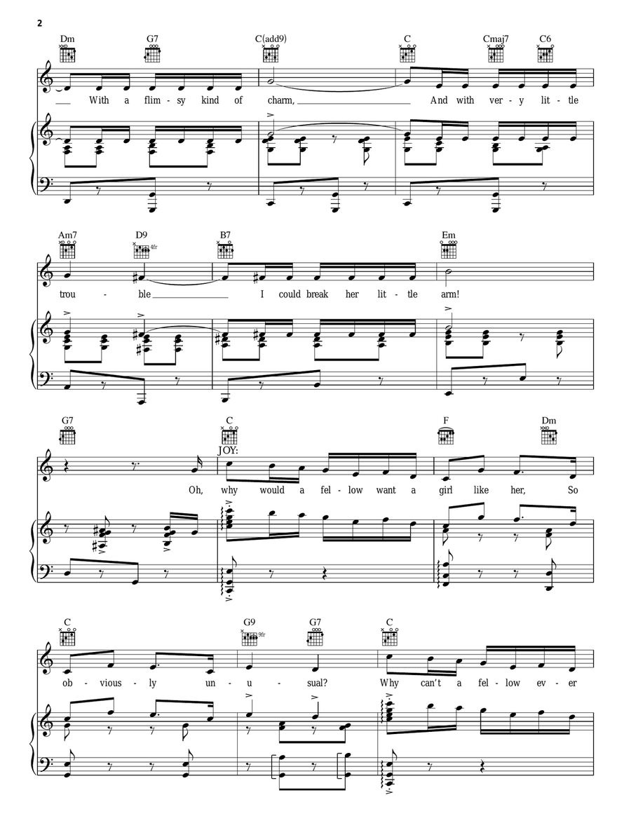Stepsisters' Lament (from Cinderella) Piano, Vocal, Guitar scores gallery preview page 2