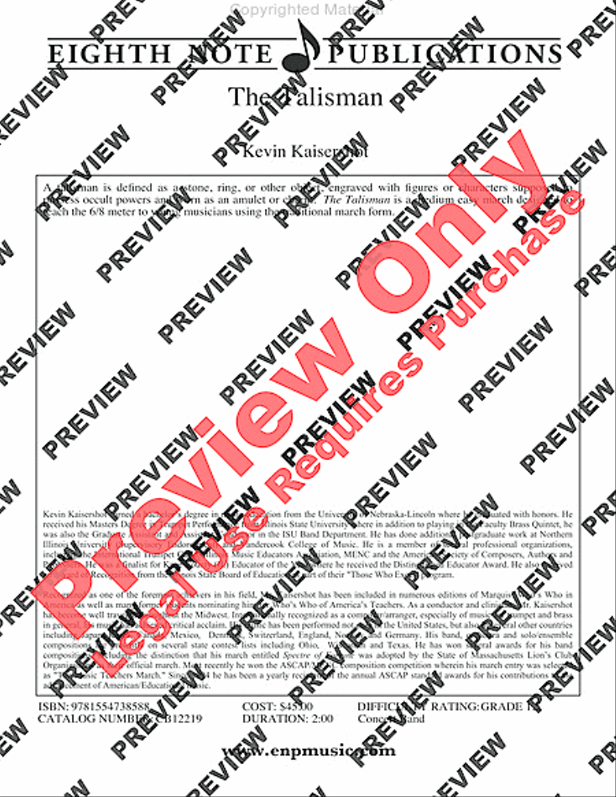 The Talisman Concert Band scores gallery preview page 3