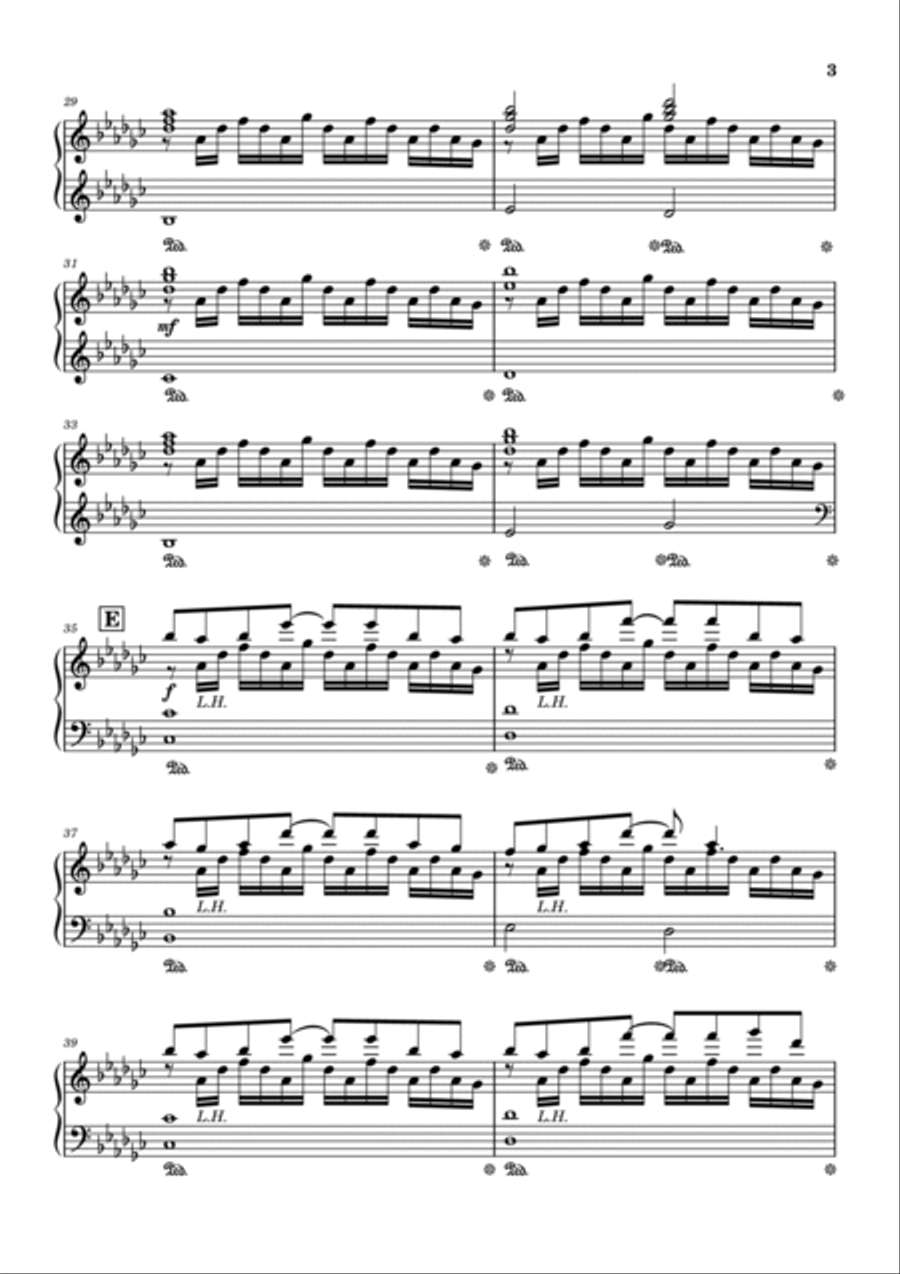 Again From Your Lie In April Piano Solo scores gallery preview page 3