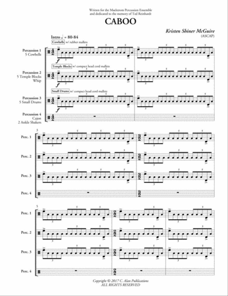 Caboo Percussion Ensemble scores gallery preview page 2