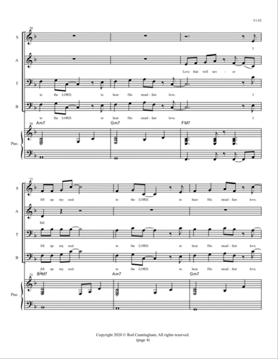 I Lift My Eyes I Lift My Eyes 4-Part scores gallery preview page 4