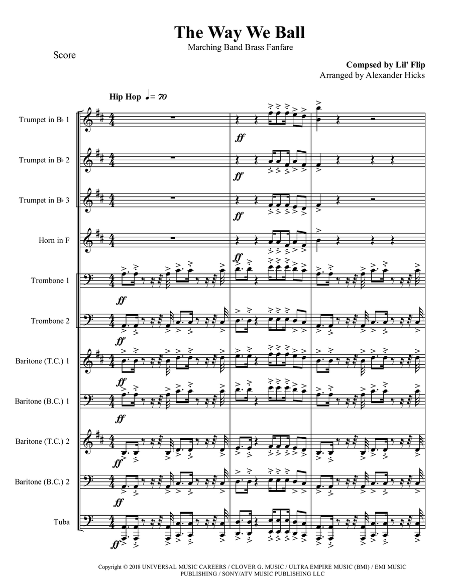 The Way We Ball Brass Ensemble scores gallery preview page 2