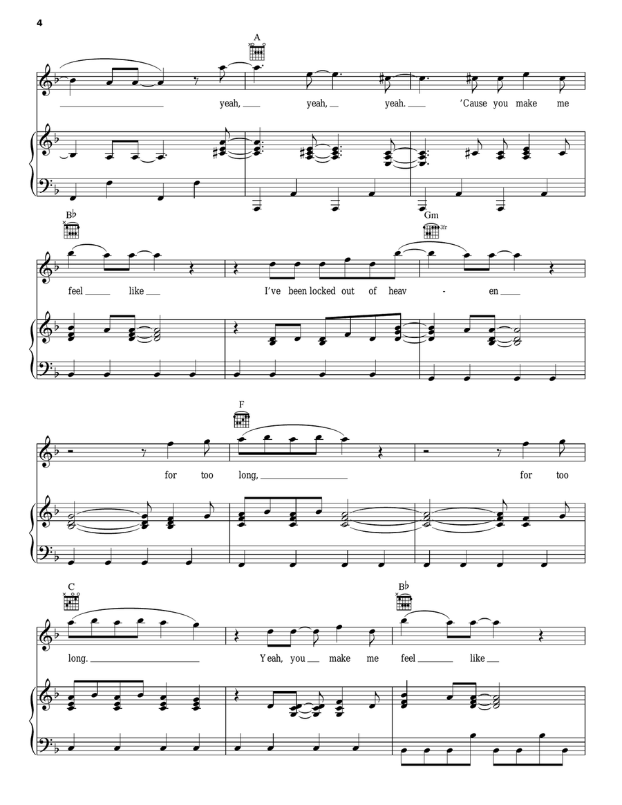 Locked Out Of Heaven Acoustic Guitar scores gallery preview page 4