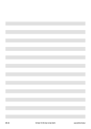 Book cover for Manuscript Paper - 12 Staves No Clefs
