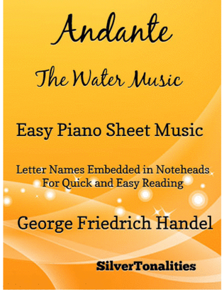 Book cover for Andante the Water Music Easy Piano Sheet Music