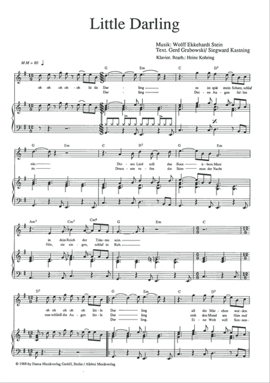 Little Darling Piano, Vocal scores gallery preview page 3