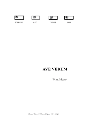 Book cover for AVE VERUM - W. A. Mozart - For SATB Choir and Organ