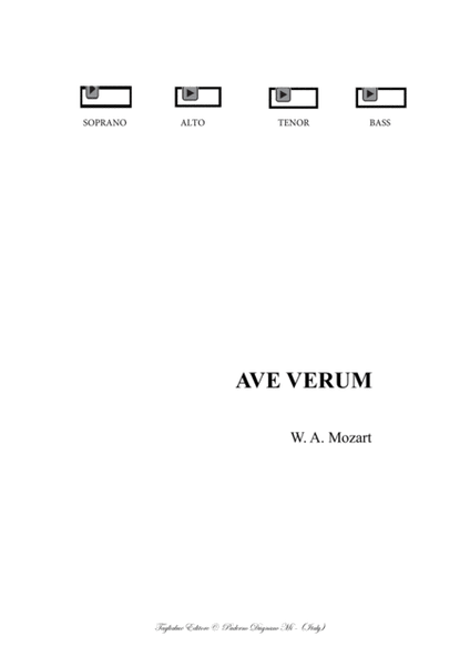 AVE VERUM - W. A. Mozart - For SATB Choir and Organ image number null