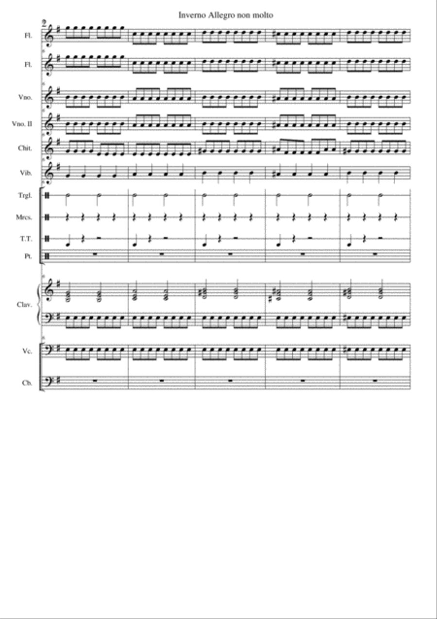 The four seasons: Winter (ALLEGRO) Large Ensemble scores gallery preview page 2