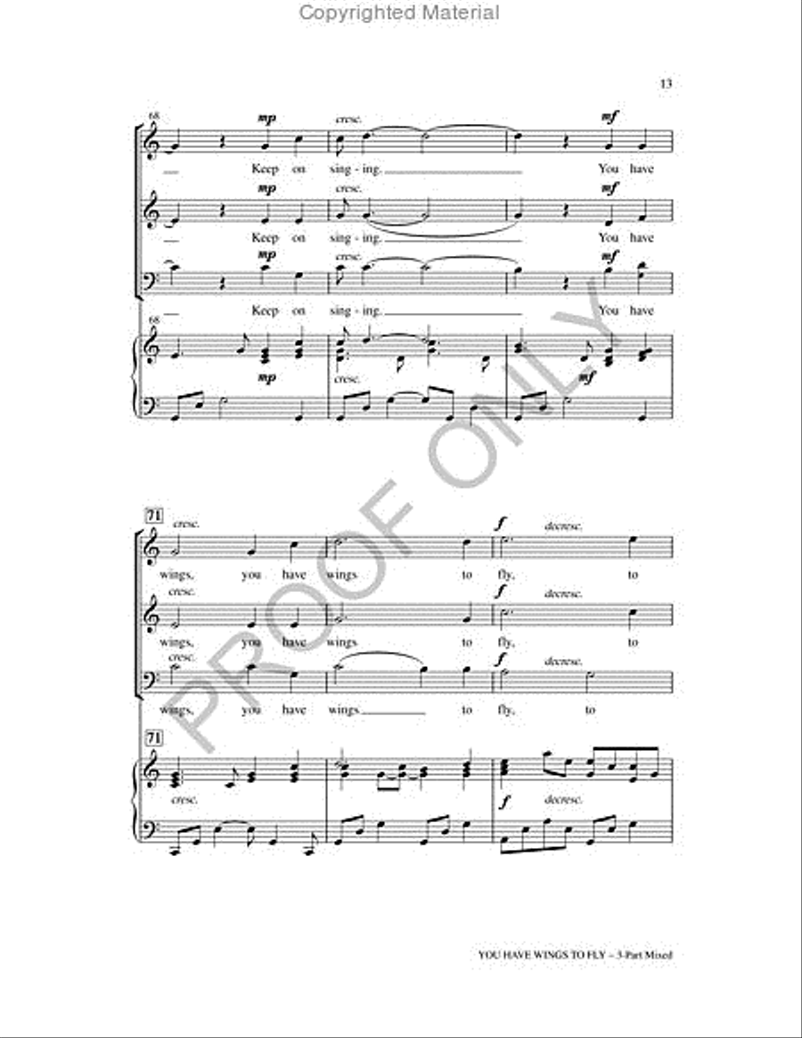 You Have Wings To Fly 2-Part scores gallery preview page 13