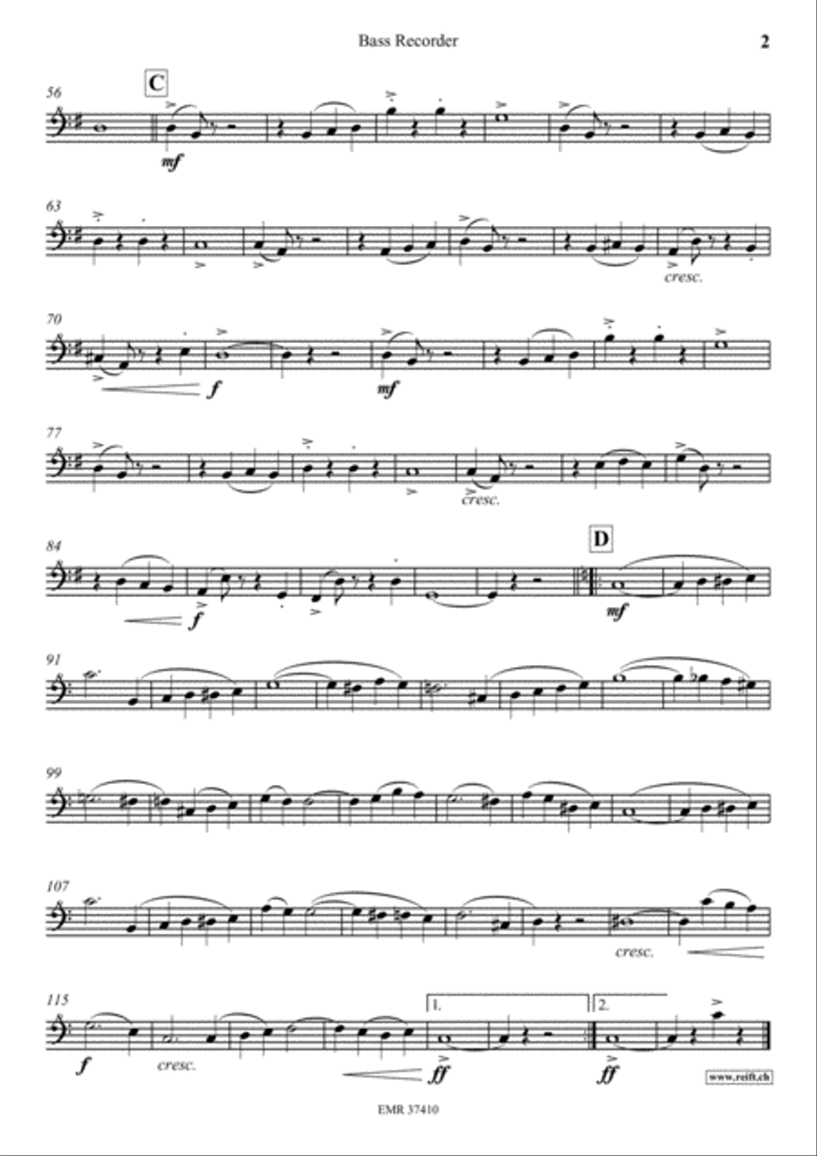 Colonel Bogey Bass Recorder scores gallery preview page 3