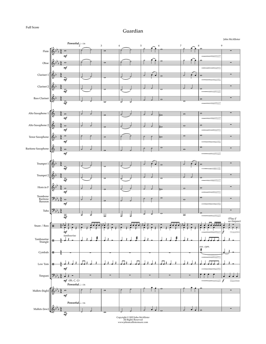 Guardian - for concert band Concert Band scores gallery preview page 4