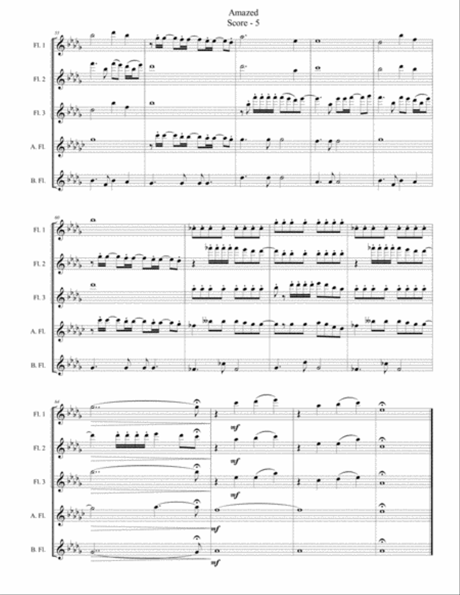 Amazed Amazed Woodwind Quintet scores gallery preview page 5