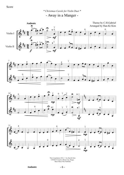 Christmas Carols for 2 Violins Vol.II image number null