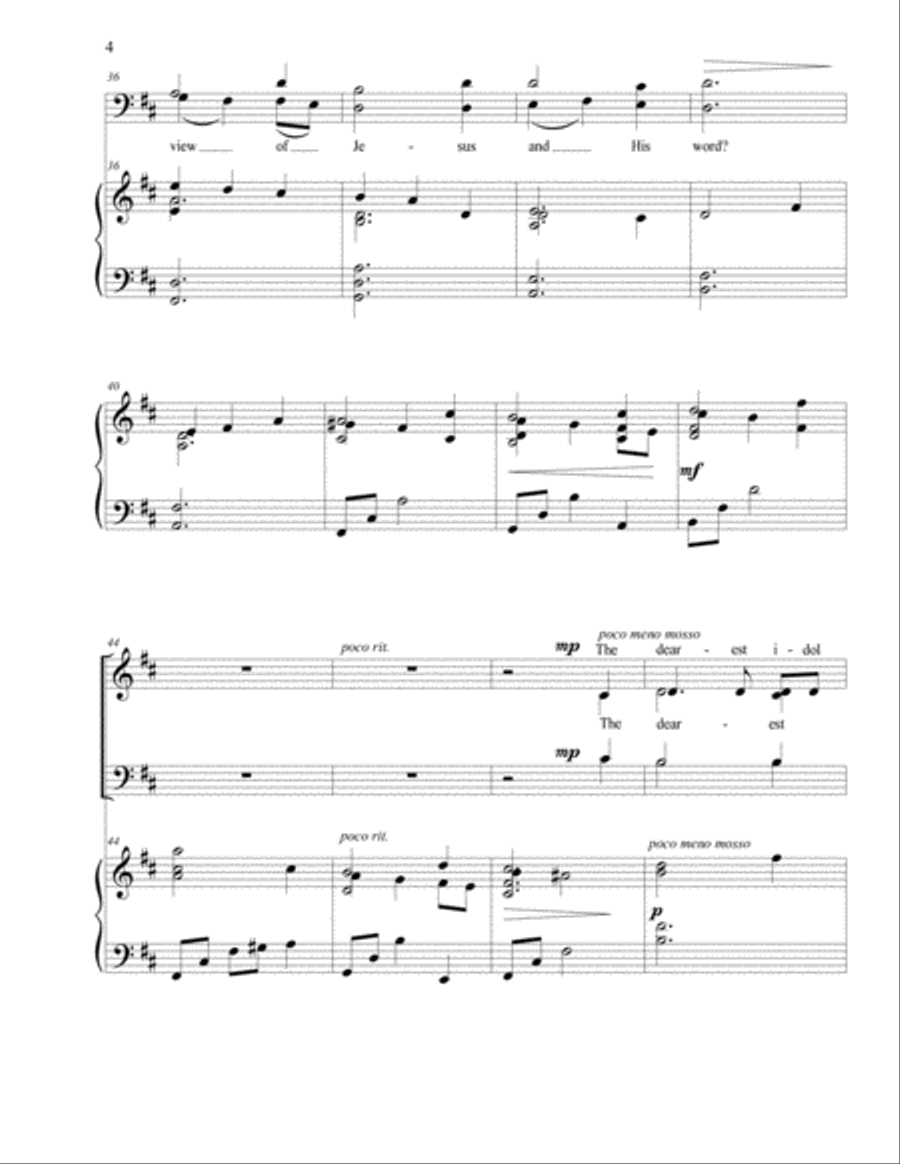 O for a Closer Walk with God 4-Part scores gallery preview page 4