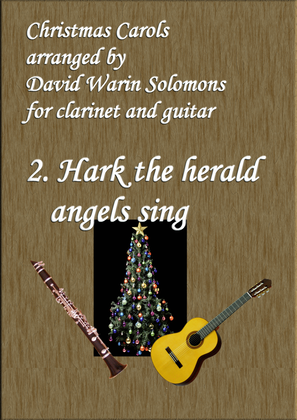 Book cover for Christmas Carols for clarinet and guitar No 2 Hark the Herald Angels Sing