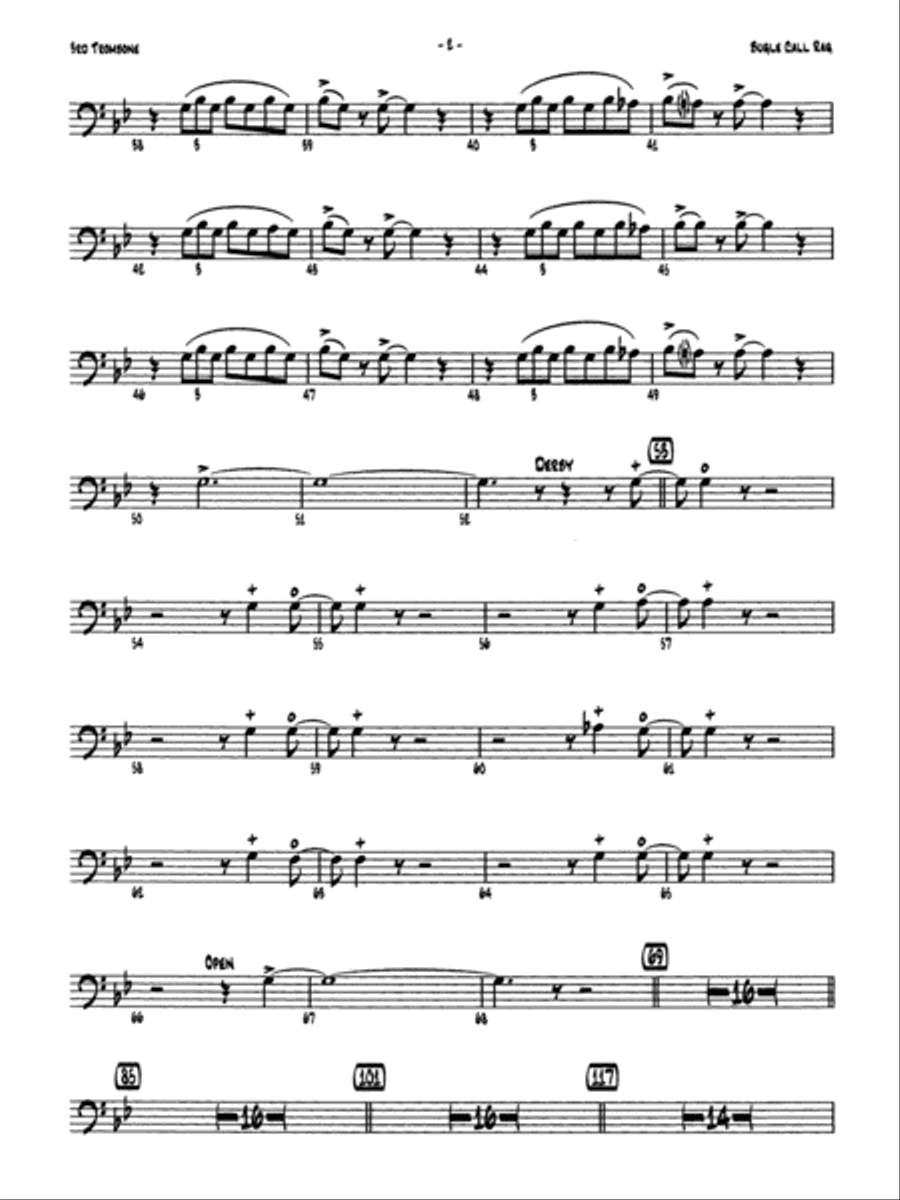 Bugle Call Rag: 3rd Trombone Jazz Ensemble scores gallery preview page 2