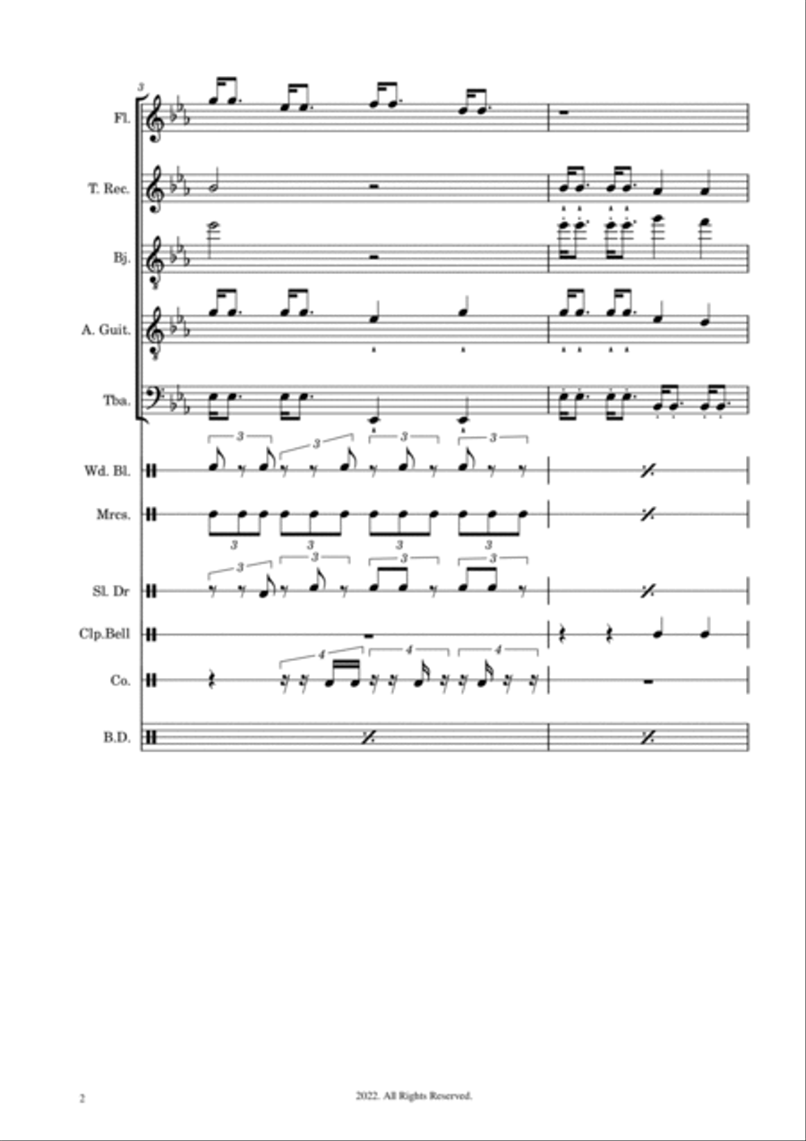 Nwa Nnunu (African Dance) Full Orchestra scores gallery preview page 2