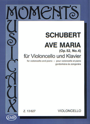 Book cover for Ave Maria, Op. 52, No. 4