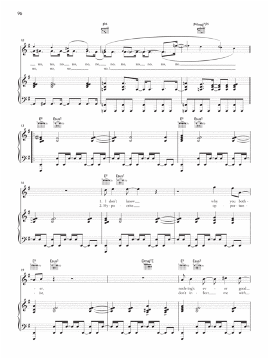 A Punch Up at a Wedding Piano, Vocal, Guitar scores gallery preview page 2