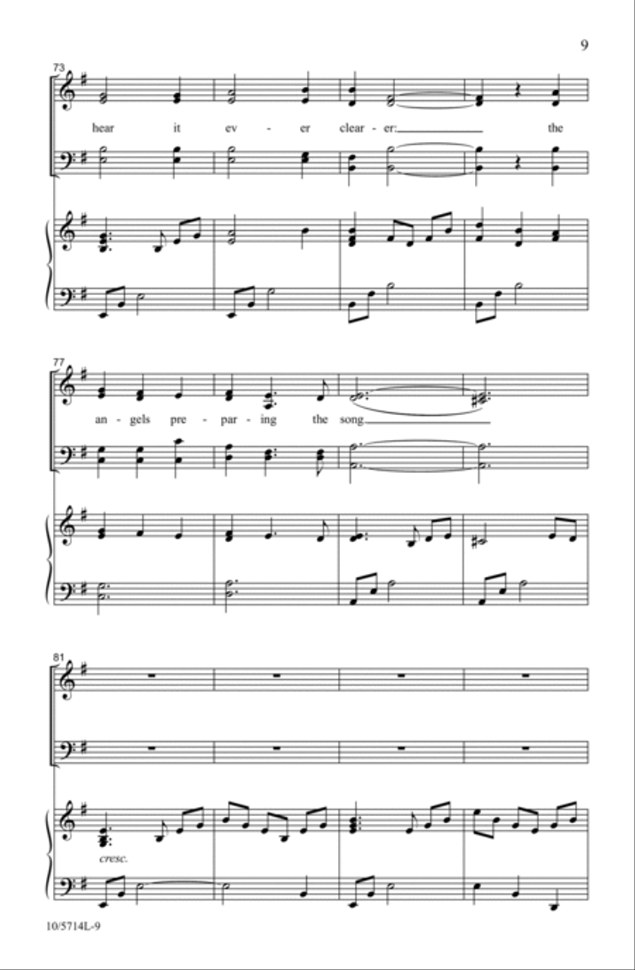 Angels Preparing the Song 4-Part scores gallery preview page 9