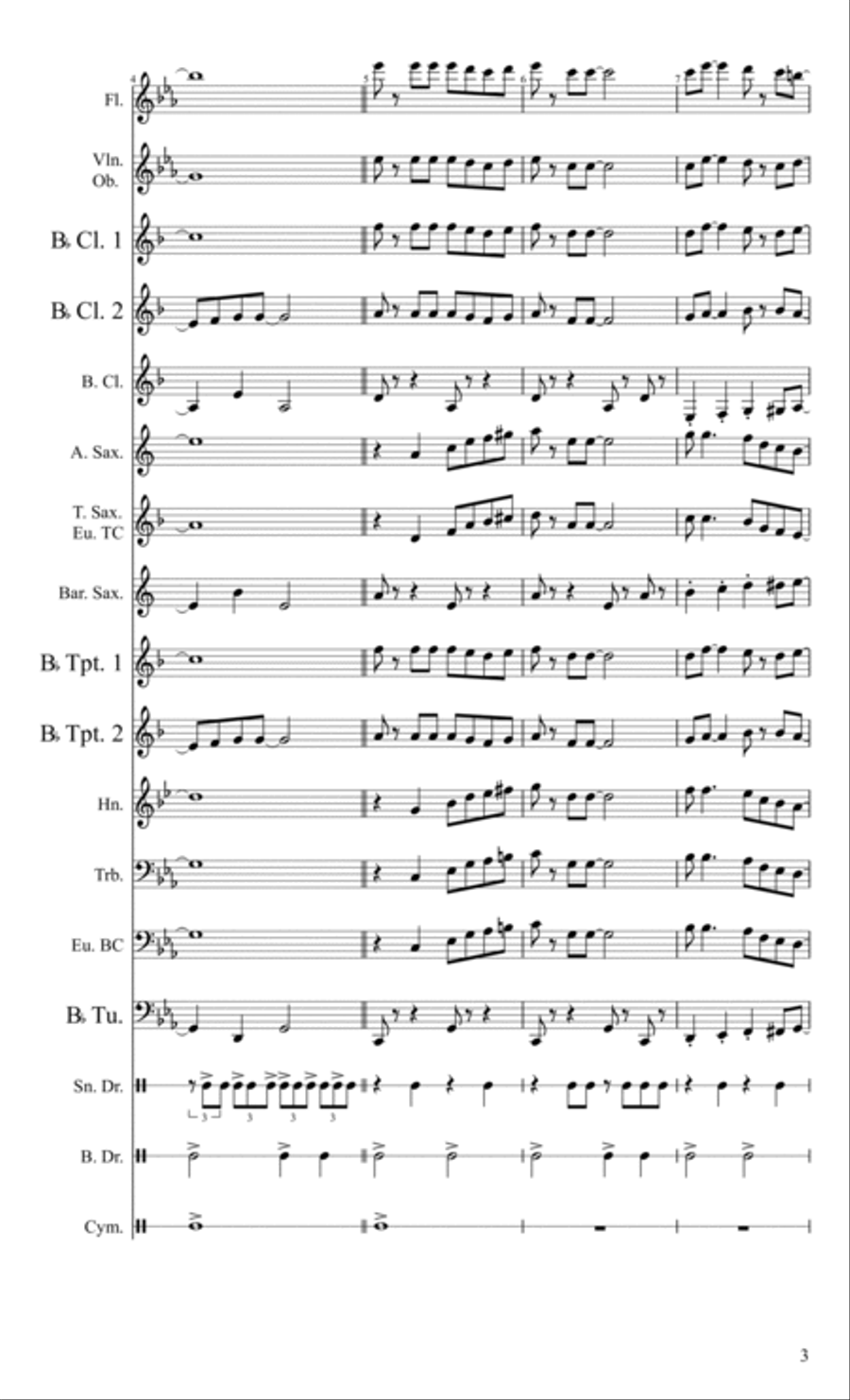 A Little Jazz Concert Band scores gallery preview page 3