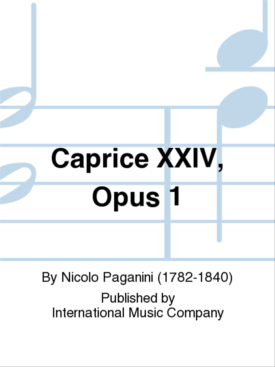 Caprice XXiv, Opus 1 Double Bass scores gallery preview page 1