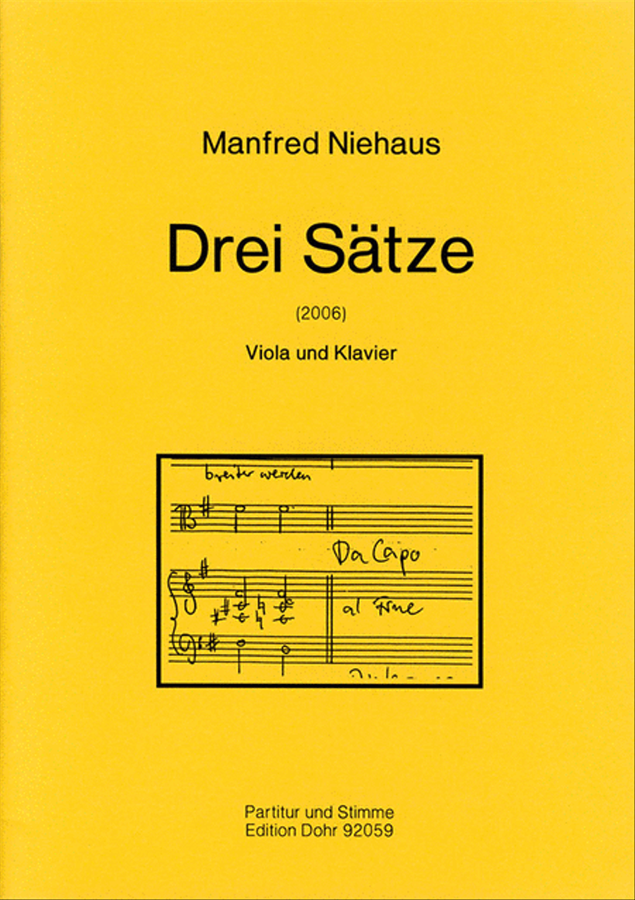 Drei Sätze für Viola und Klavier (2006) Piano Accompaniment scores gallery preview page 1