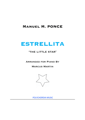 Book cover for Estrellita for Piano Solo