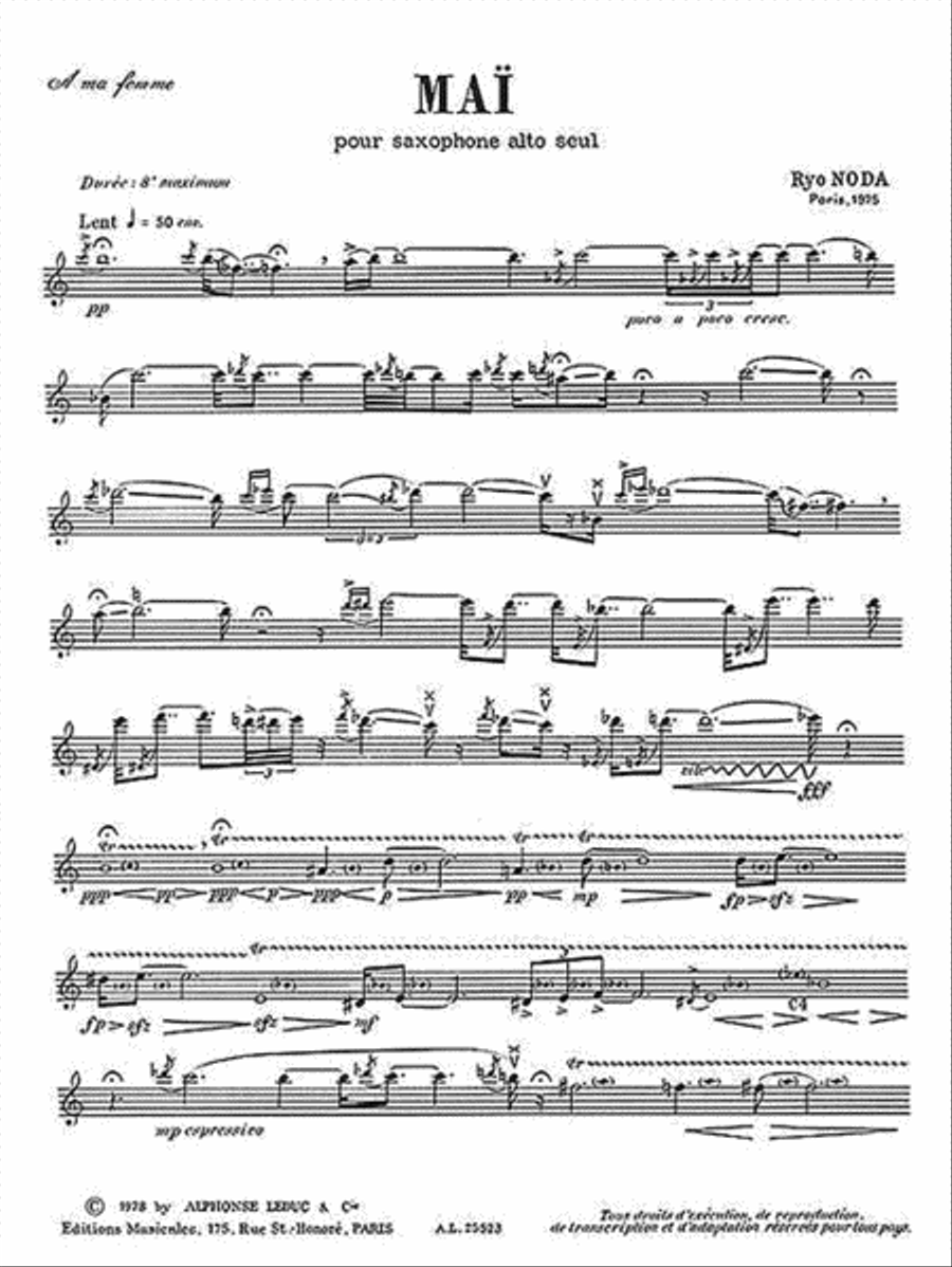 Mai Alto Saxophone scores gallery preview page 3