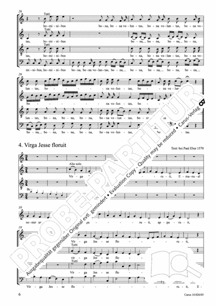 Four choral movements for Christmas. Also insert movements for the Magnificat. First edition (Johann Schelle: Vier weihnachtliche Chorsatze in C. Auch zur Einlage in das Magnificat. Erstausgabe)