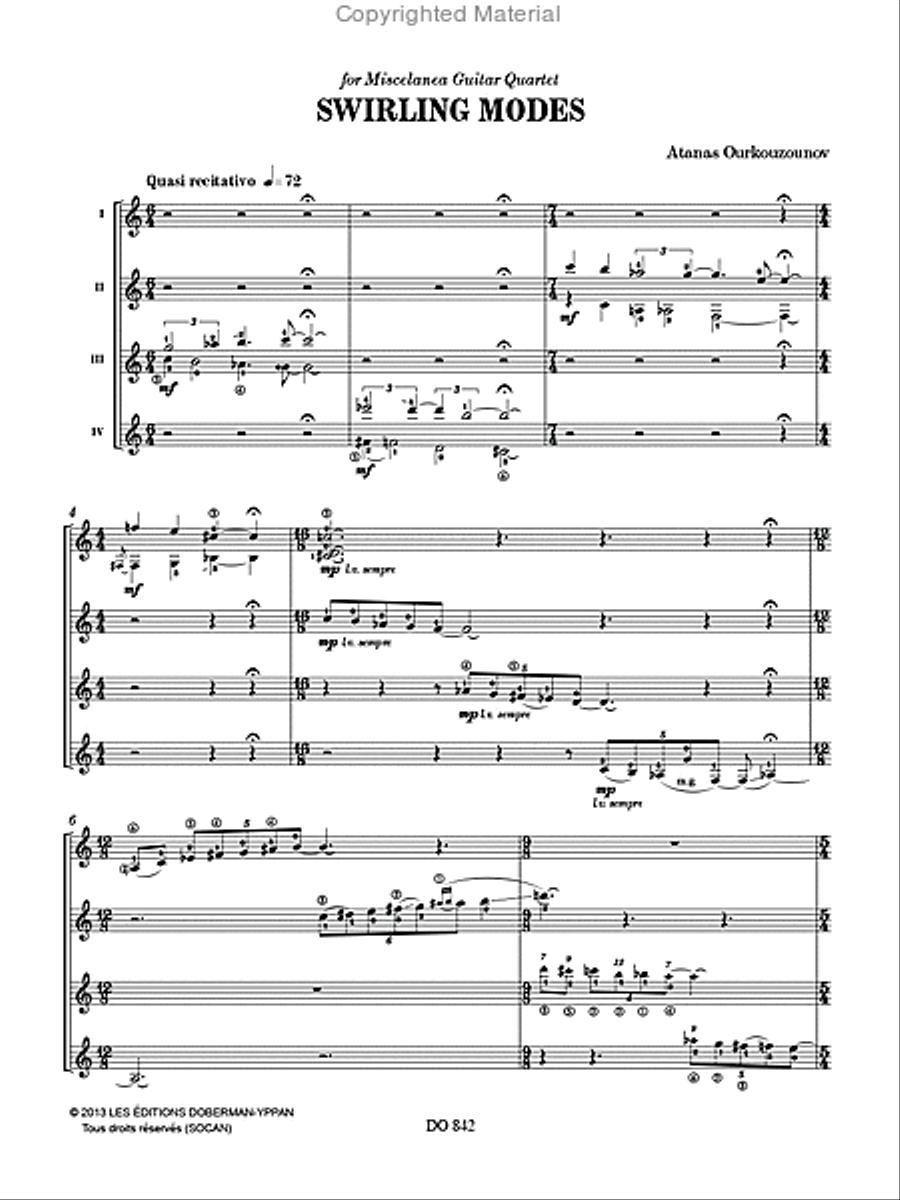 Swirling Modes Guitar Ensemble scores gallery preview page 2