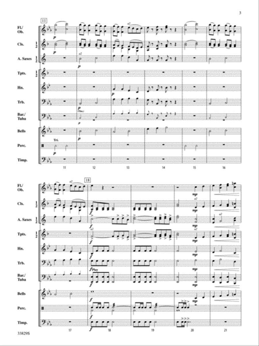 A Little Night Music Concert Band scores gallery preview page 3