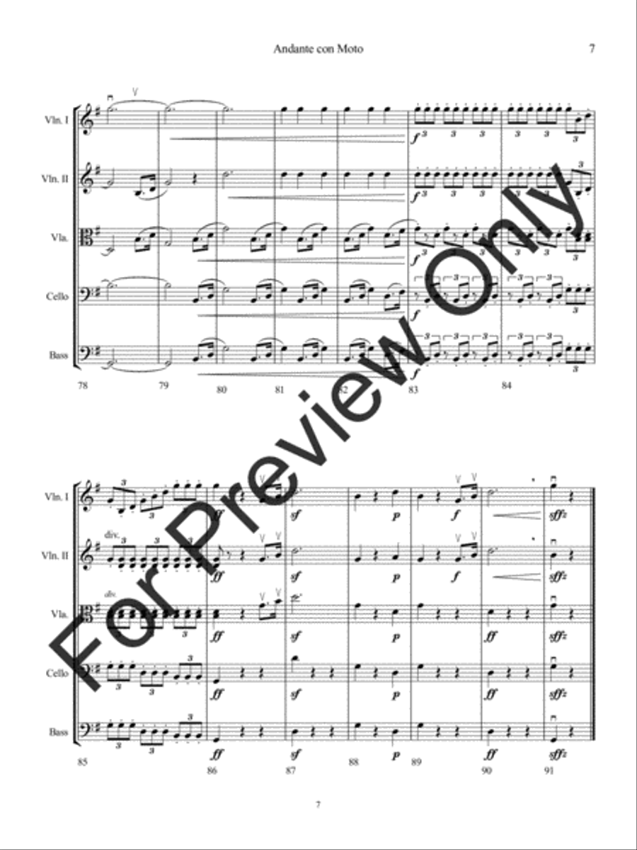 Andante con Moto Andante con Moto String Orchestra scores gallery preview page 10