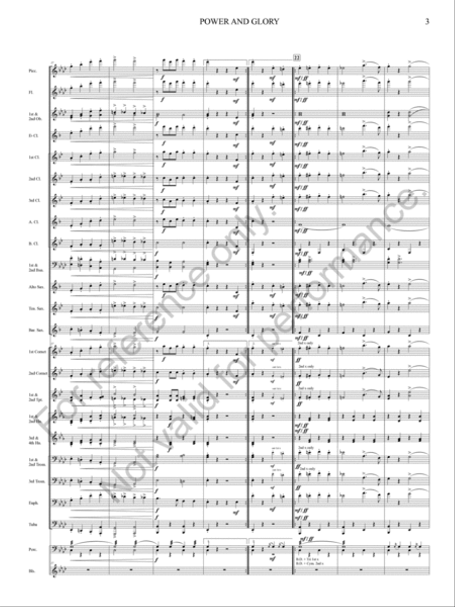 Power And Glory Power And Glory Concert Band scores gallery preview page 13