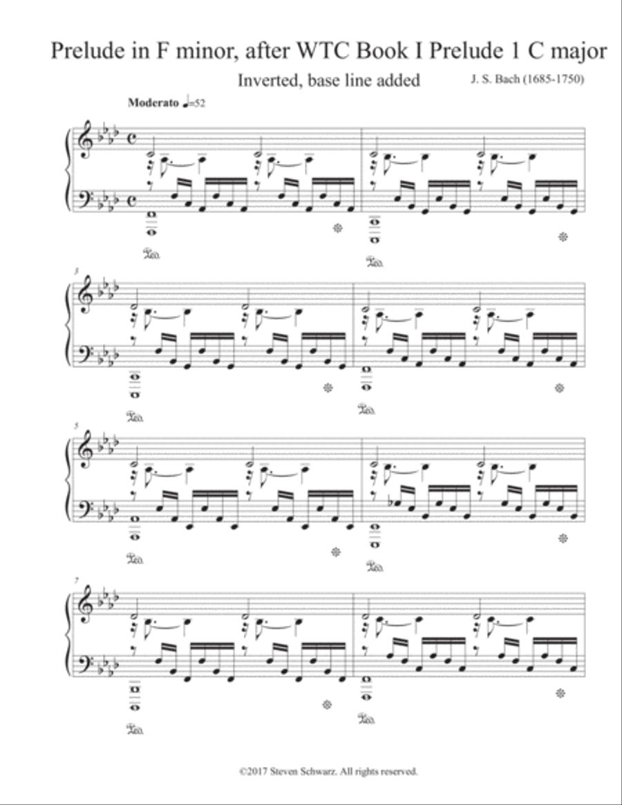 Prélude in F minor (2017) Piano Solo scores gallery preview page 1