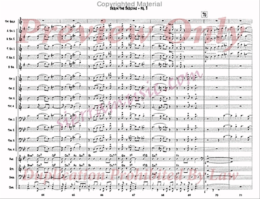 Begin the Beguine (for Doc) Jazz Ensemble scores gallery preview page 10