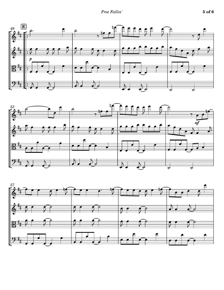 Sugar String Quartet scores gallery preview page 5