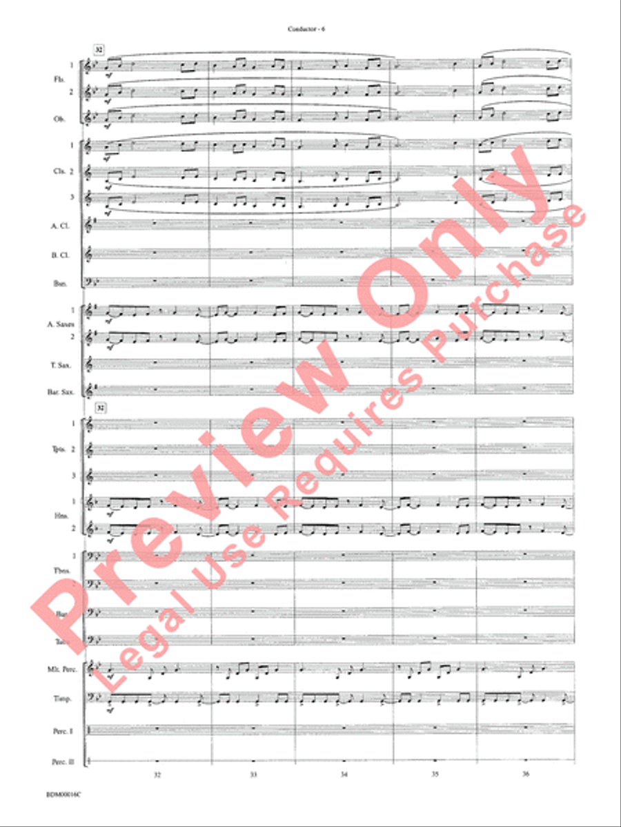 To Challenge the Sky and Heavens Above Concert Band scores gallery preview page 9